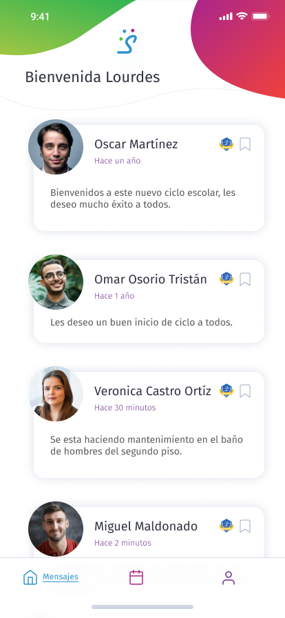 mensajes saeko app