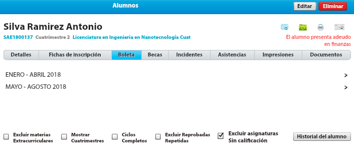 img - excluir materias sin calificacion